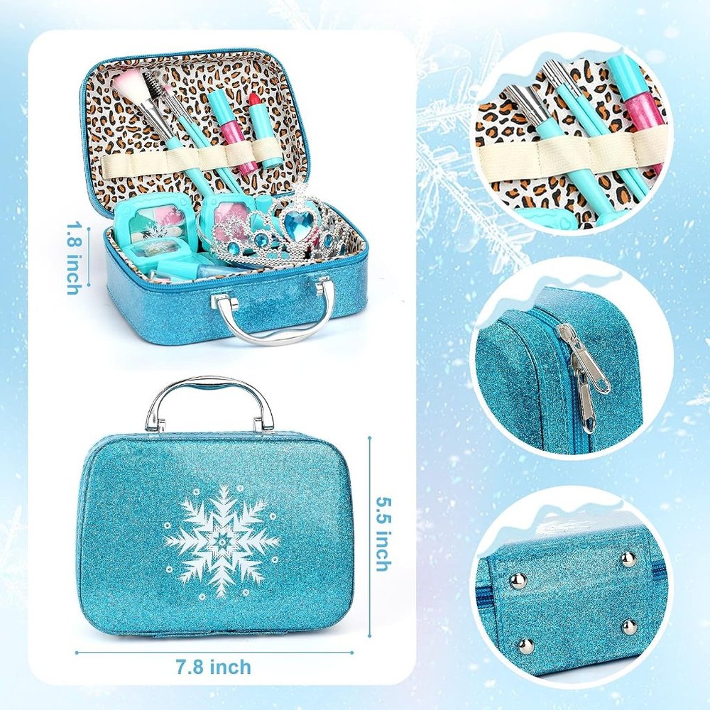 ❄NEW FROZEN  Makeup Case With Makeup/Jewelry For Girls +Gifts - Picture 3 of 8